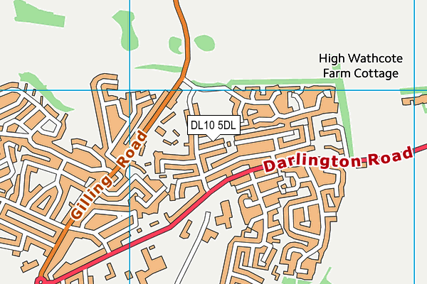 DL10 5DL map - OS VectorMap District (Ordnance Survey)