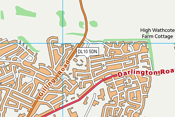DL10 5DN map - OS VectorMap District (Ordnance Survey)