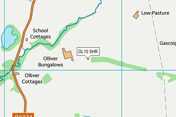 DL10 5HR map - OS VectorMap District (Ordnance Survey)