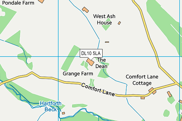 DL10 5LA map - OS VectorMap District (Ordnance Survey)
