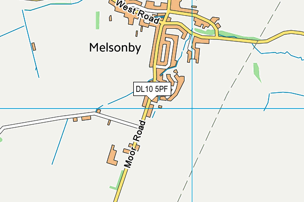DL10 5PF map - OS VectorMap District (Ordnance Survey)