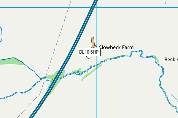 DL10 6HP map - OS VectorMap District (Ordnance Survey)