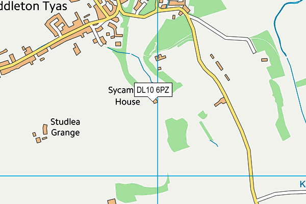 DL10 6PZ map - OS VectorMap District (Ordnance Survey)