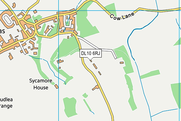 DL10 6RJ map - OS VectorMap District (Ordnance Survey)