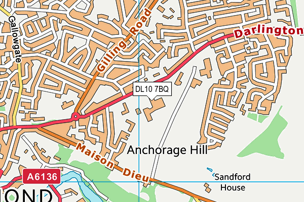 Richmond School map (DL10 7BQ) - OS VectorMap District (Ordnance Survey)