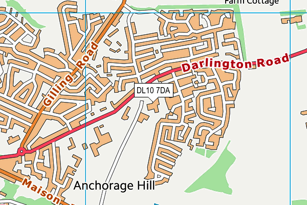 DL10 7DA map - OS VectorMap District (Ordnance Survey)