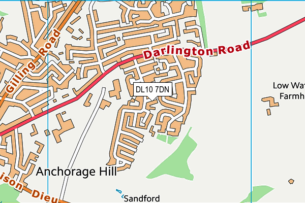 DL10 7DN map - OS VectorMap District (Ordnance Survey)