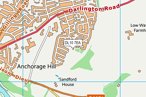 DL10 7EA map - OS VectorMap District (Ordnance Survey)