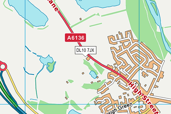 DL10 7JX map - OS VectorMap District (Ordnance Survey)
