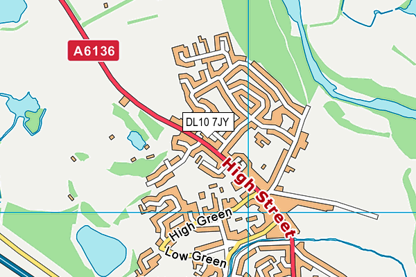DL10 7JY map - OS VectorMap District (Ordnance Survey)