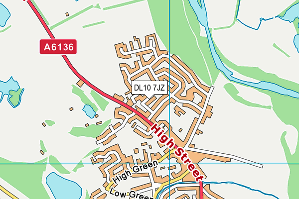 DL10 7JZ map - OS VectorMap District (Ordnance Survey)