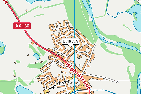 DL10 7LA map - OS VectorMap District (Ordnance Survey)