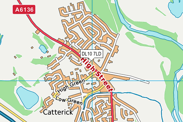 DL10 7LD map - OS VectorMap District (Ordnance Survey)