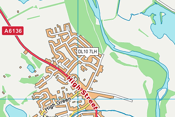 DL10 7LH map - OS VectorMap District (Ordnance Survey)