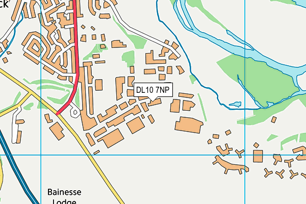 Marne Barracks Gymnasium & Sports Pitches map (DL10 7NP) - OS VectorMap District (Ordnance Survey)