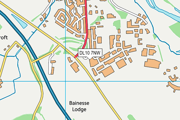 DL10 7NW map - OS VectorMap District (Ordnance Survey)