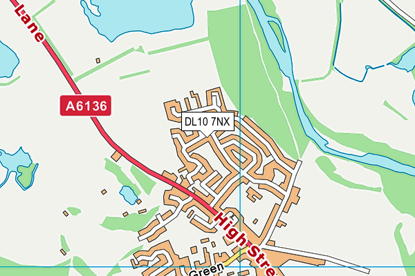 DL10 7NX map - OS VectorMap District (Ordnance Survey)