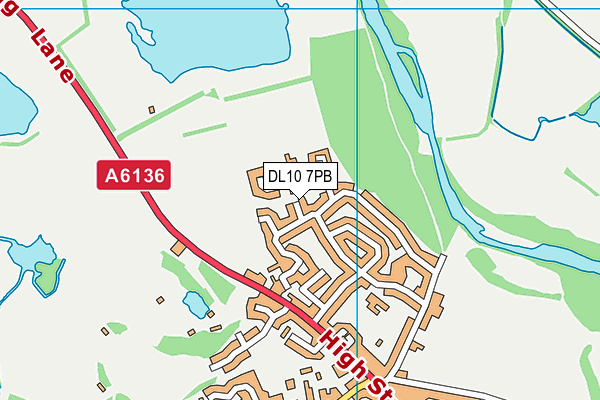 DL10 7PB map - OS VectorMap District (Ordnance Survey)