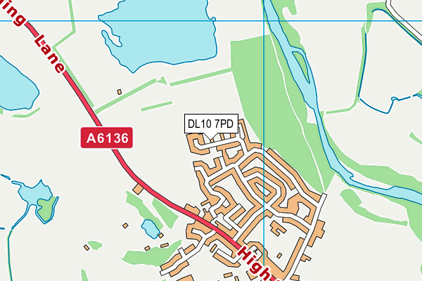 DL10 7PD map - OS VectorMap District (Ordnance Survey)