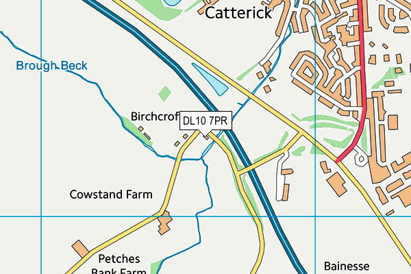 DL10 7PR map - OS VectorMap District (Ordnance Survey)