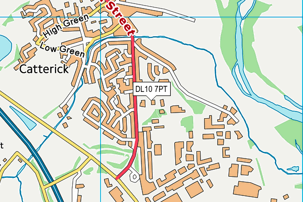 DL10 7PT map - OS VectorMap District (Ordnance Survey)