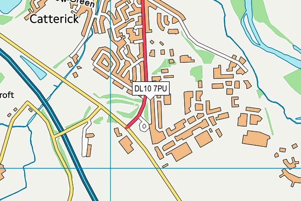 DL10 7PU map - OS VectorMap District (Ordnance Survey)