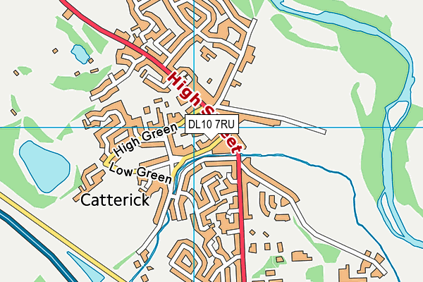 DL10 7RU map - OS VectorMap District (Ordnance Survey)