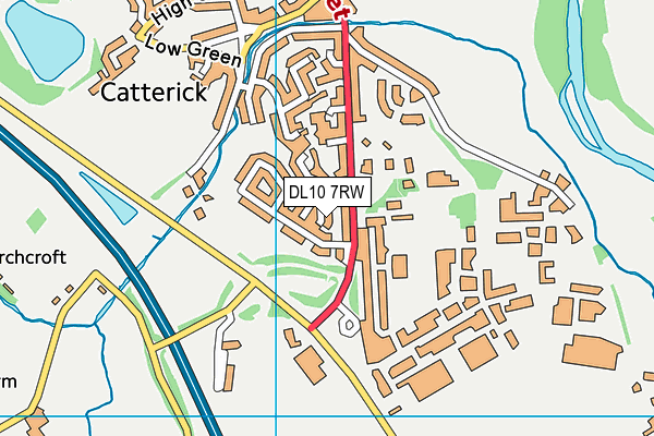 DL10 7RW map - OS VectorMap District (Ordnance Survey)