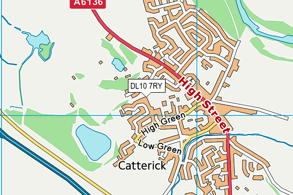 DL10 7RY map - OS VectorMap District (Ordnance Survey)