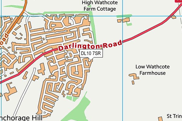 DL10 7SR map - OS VectorMap District (Ordnance Survey)