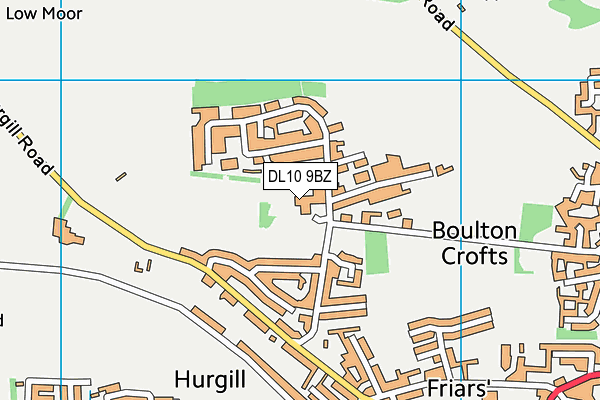 DL10 9BZ map - OS VectorMap District (Ordnance Survey)