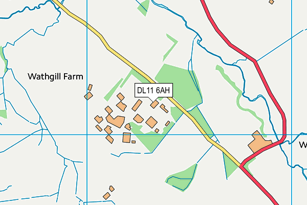 DL11 6AH map - OS VectorMap District (Ordnance Survey)