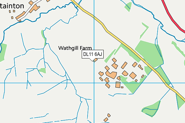 DL11 6AJ map - OS VectorMap District (Ordnance Survey)
