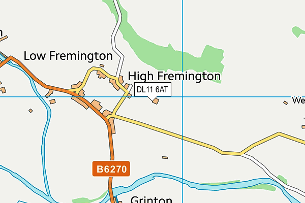 DL11 6AT map - OS VectorMap District (Ordnance Survey)