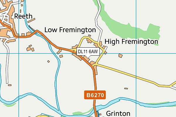DL11 6AW map - OS VectorMap District (Ordnance Survey)