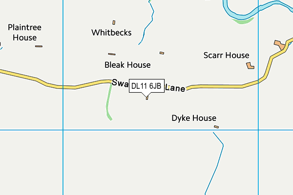 DL11 6JB map - OS VectorMap District (Ordnance Survey)