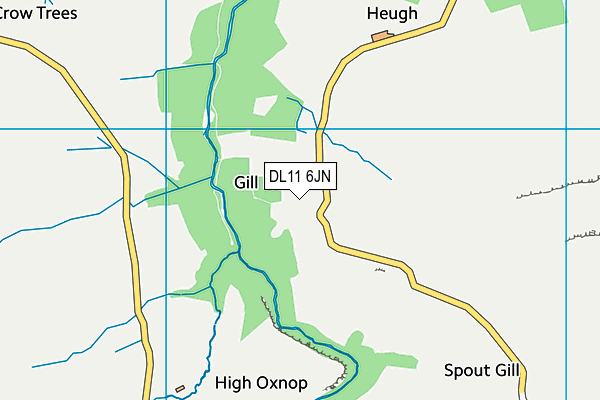 DL11 6JN map - OS VectorMap District (Ordnance Survey)