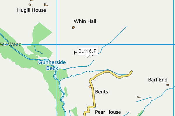 DL11 6JP map - OS VectorMap District (Ordnance Survey)