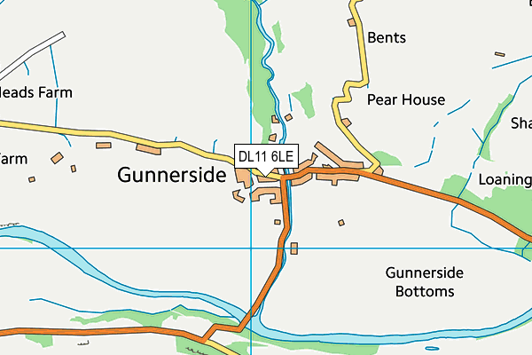 Gunnerside Methodist Primary School map (DL11 6LE) - OS VectorMap District (Ordnance Survey)