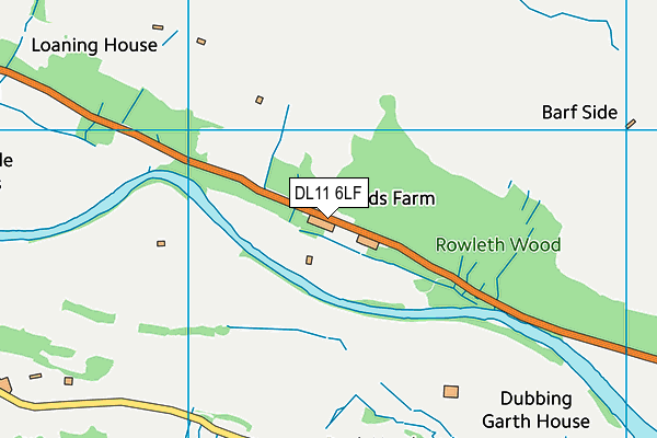DL11 6LF map - OS VectorMap District (Ordnance Survey)
