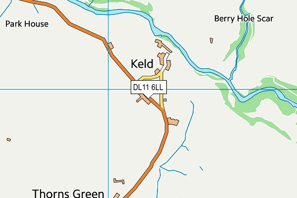 DL11 6LL map - OS VectorMap District (Ordnance Survey)