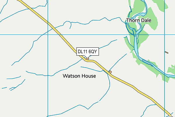 DL11 6QY map - OS VectorMap District (Ordnance Survey)