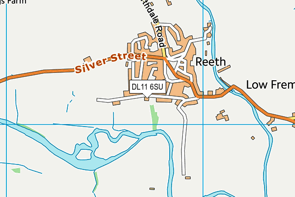 DL11 6SU map - OS VectorMap District (Ordnance Survey)