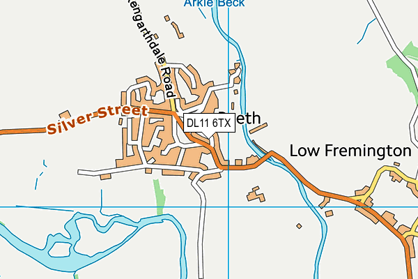 DL11 6TX map - OS VectorMap District (Ordnance Survey)