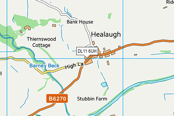 DL11 6UH map - OS VectorMap District (Ordnance Survey)