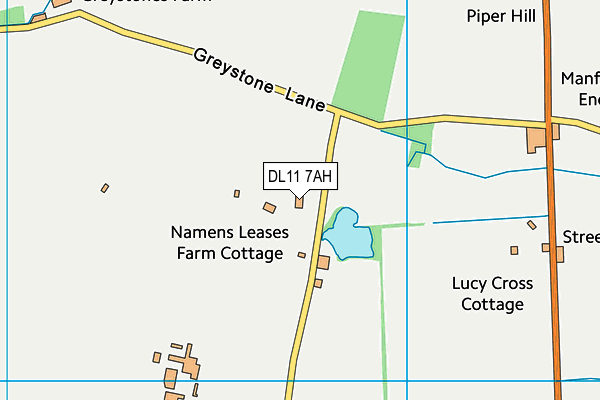 DL11 7AH map - OS VectorMap District (Ordnance Survey)