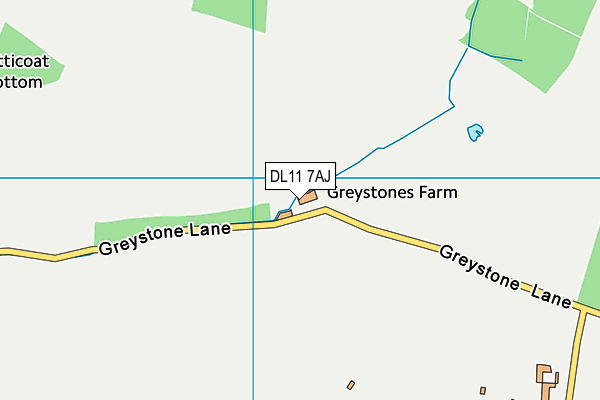 DL11 7AJ map - OS VectorMap District (Ordnance Survey)