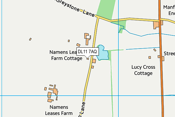 DL11 7AQ map - OS VectorMap District (Ordnance Survey)