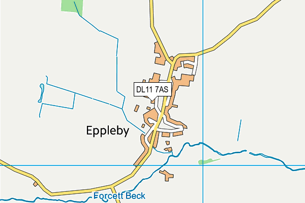 DL11 7AS map - OS VectorMap District (Ordnance Survey)