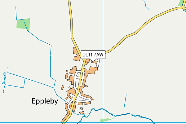 DL11 7AW map - OS VectorMap District (Ordnance Survey)